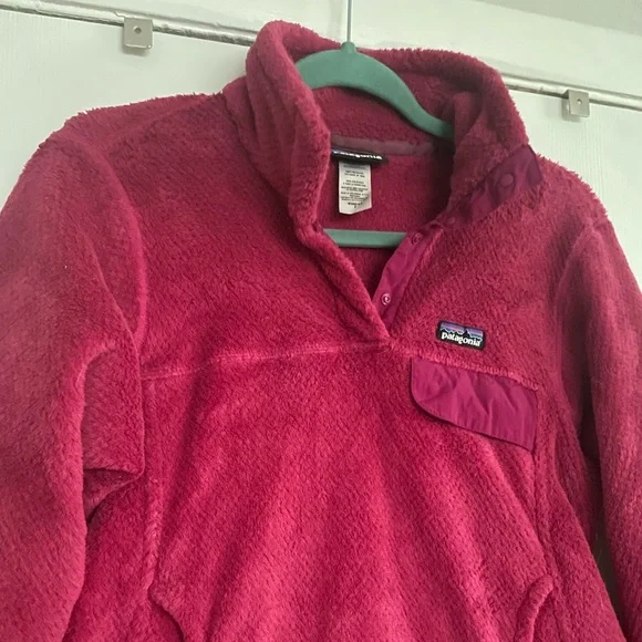 Hot Pink Women’s Patagonia Snap-T Fleece Pullover size S - Picture 2 of 4